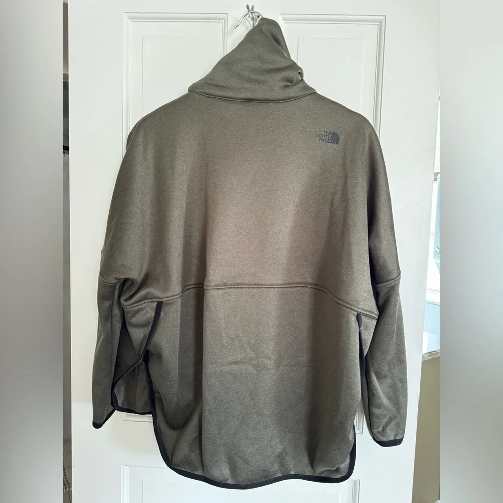 The North Face Women’s Cowl Neck Cozy Slacker Poncho in Olive - Picture 2 of 5